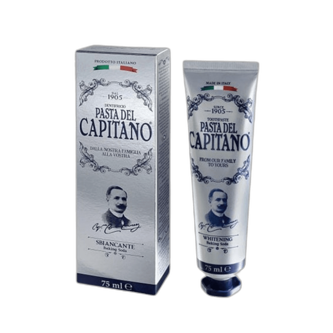 CAPITANO Sbiancante Baking Soda - 75ml | كابيتانو معجون أسنان بالبيكربونات الصوديوم - 75 مل