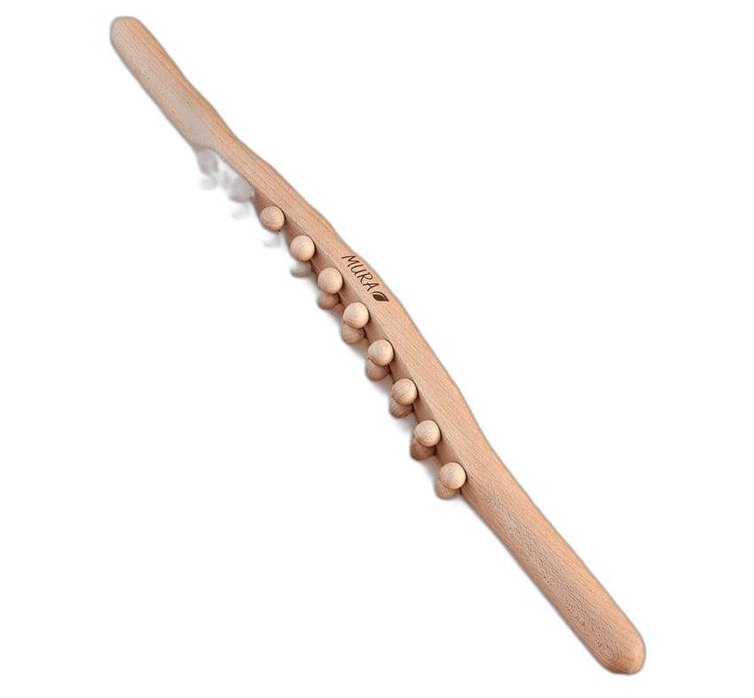 Mura Wooden knobbed Body Massager / عصا المساج الخشبي مورا